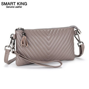 Smart King New Fashion Genuine Leather Messenger Bag For Women All-match Shoulder Bags Simple Elegant Clutch Bag Phone Bag