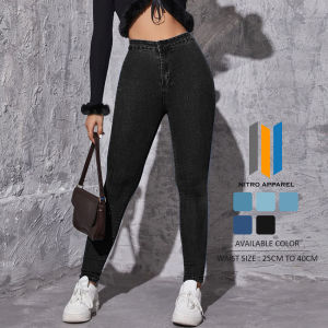 Nitro Apparel : High-Waist Skinny Jeans Slim Fit Full Length Denim Pants in Assorted Colors for Women