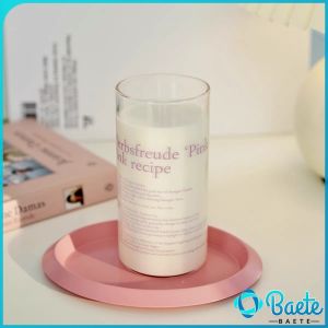 Baete Transparent High-Quality Borosilicate Glass Water Cup 400ml Lightweight and Portable