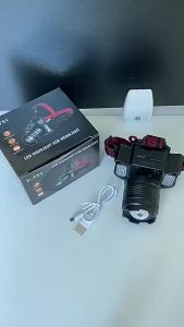 พร้อมส่ง ‼ ไฟหน้ากันน้ำ ไฟฉาย LED แบบชาร์จไฟได้ IPX65 5000LM Glare Zoom