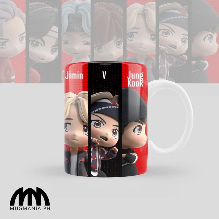 BTS Mugs - Mugmania - BTS Member - Jungkook, V , Jimin , Jin , Suga ...