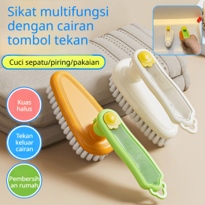Sikat Sepatu 2-in-1 dengan Putaran dan Pengisian Ulang Sikat Lembut yang Tidak Merusak Sepatu Sikat Pembersih Kotoran dan Deterjen Rumah Tangga Sikat dengan Sikat yang Halus dan Lembut Hasil Pembersihan yang Signifikan