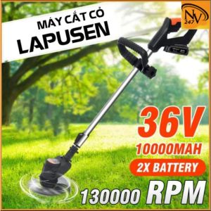 Máy cắt cỏ tỉa cành cầm tay LAPUSEN pin khủng 15 cell Tặng kèm 8 lưỡi BH 12 tháng.