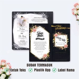 50 Pcs Cetak Undangan Pernikahan Murah Rustik Rizki 27 Bisa COD