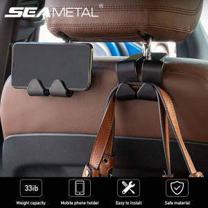 Car Seat Back Headrest Hook 2/4pcs Auto Back Seat Hanging Products ABS Interior Vehicle Hanger Support Automobiles Accessories