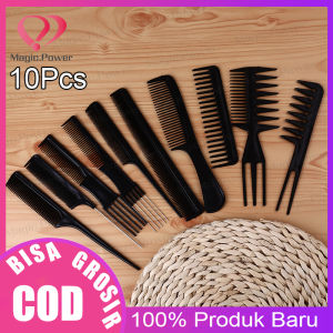 Sisir Rambut 10 Pcs Salon Barbershop Comb Combination Hair Style Stylish Serbaguna All in One Perapi Penata Tata Rambut Tukang Cukur