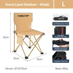 [READY] TrailTop Kursi Lipat Camping Portable Korsi Lipat Outdoor Serbaguna Bangku Lipat Kursi Gunung Lipat