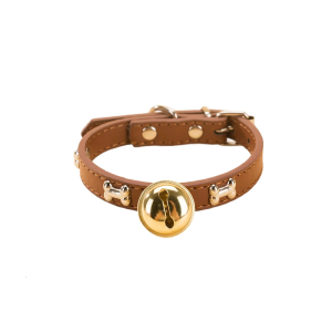 Stylish PU Cats Dog Collar Colorful Bone Charm Durable Soft Wear for Training Wear Breathable PU