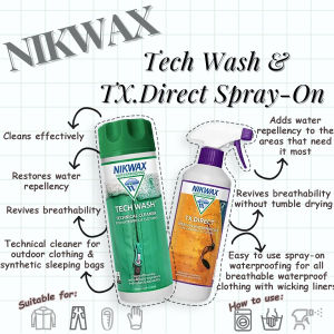 Nikwax Tech Wash & TX.Direct Spray-On Set