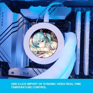 2.1 Inch IPS MINI PC CPU AIO Water Cooling Monitor 240/360DIY Dynamic Temperature DisplayMOD USB Cabinet Gamer Screen Aida64