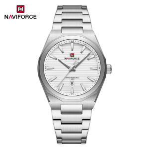 NAVIFORCE Original Mens Watch Simple Dial Waterproof 30m Calendar Stainless Steel Strap Luminous Hands Mens Fashion Casual Watch NF9274