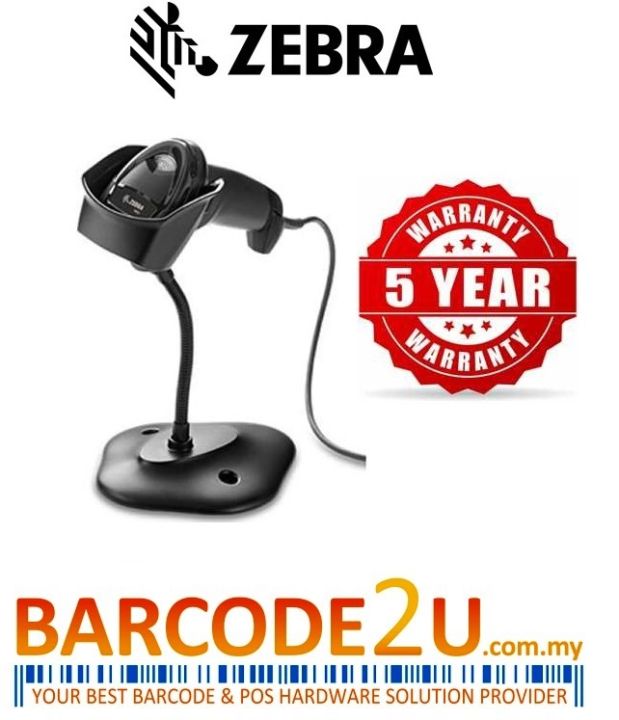 Zebra DS2208 QR Barcode Scanner with Stand - USB (MCMC certification ...