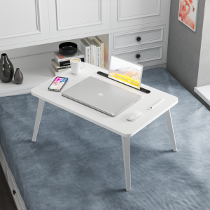 Bàn Học Bàn Làm Việc Chân Vuông Gấp Gọn Có Khe Cắm Ipad Hiện Đại - GP154