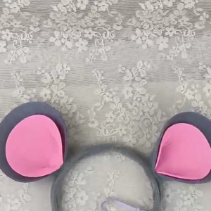 Breathable Fabric Mouse Ears Headpiece Accessories With Adjustable Fit Headband Cosplay Headwear For Kids Adults