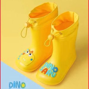 HF Kids Rain Boots Korean Fashion Cartoon New Rain Boots Waterproof And Dirt Resistant High Rain Boots For Boys Girls kasut budak perempuan 22111210