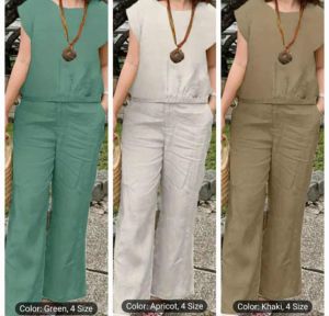 luiz FREE MISTERY  GIFT FREE SHIPPING COD  Plain Color Round Neck Top and Pants Set Terno    - xs to slim large - classy and elegant - timeless classic  - timeless piece - casual office or party - classic piece - super kapal ng tela - hindi kayo magsisi