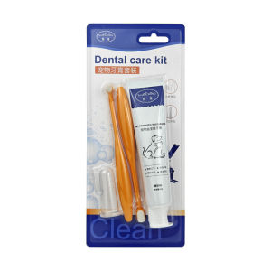[SG Stock] Pet Toothbrush Toothpaste Set / Dog Finger Toothbrush - Cat Dog Dental Care Kit Teeth Cleaning Oral Hygiene Brush for Puppy Kitten