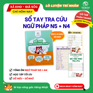 Bảng Chia Động Từ Tiếng Nhật N5–N4 (A3 cán màng bóng dễ tra cứu)