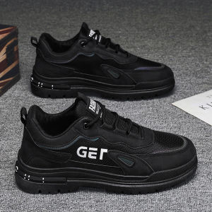 Spring Safety Shoes for Men 2024 New Summer Workwear Mesh Surface Shoes Industrial Mesh Breathable Mens Non-Slip Work Shoes