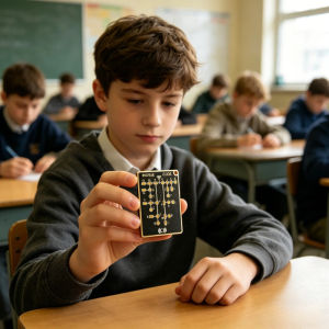 Morse Code Trainer Card Pro Professional PCB Style with Interactive LEDs & Signal Buttons for Adult Morse Code Learning