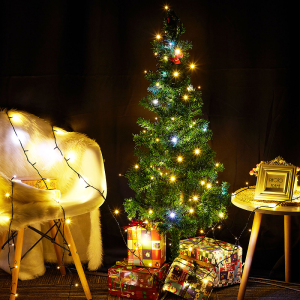 10/20M Flashing LED Hari Raya Lights Black Wire Outdoor Wterproof Fairy Light For Garden Tree Party Hari Raya Decoration