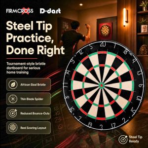 FIRMCROSS steel tip Blade Plus dart board Papan Dart Bristle Tournament Practice Darts Board