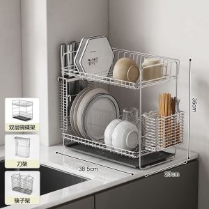 Dish Drying Rack Dishware Dish Drying Rack With Drainer Double Layer Dish Rack Organizer