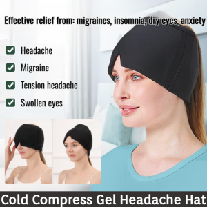 Cold Compress Gel Headache Hat Retractable Ice Gel High Efficiency Relief Press Relieving Cap