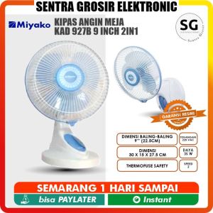 Kipas Meja Miyako KAD 927B KAD927B 927B 9 inch 2 in 1