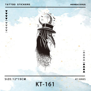 Sticker hình xăm Crow Man phong cách tối cho nam chống nước bền lâu hình xăm thực tế cho cánh tay vai thiết kế bán vĩnh viễn không phản chiếu