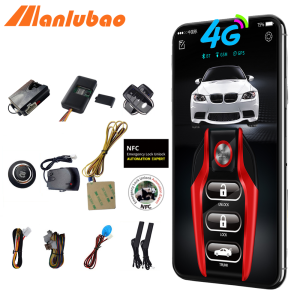 Manlubao Keyless Entry Push Start With Password Keyboard Car 4G Remote Start Stop Car Alarm System