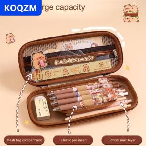 [COD] KOQZM 3D Capybara Bút Chì Trường Hợp Thả Chống Thấm Nước Học Sinh Đồ Cung Cấp Công Suất Lớn Multifunctiona Bút Túi Văn Phòng Phẩm