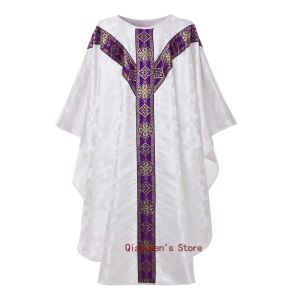 Priest Celebrant Chasuble Catholic Church Father Mass Vestments Robe With Stole