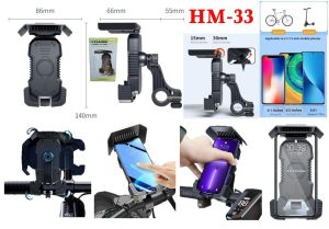 ( MY ACC ) HM 33 Holder HP Motor Stang HM-33 Phone Stand / Holder HP Stang Motor / Sepeda Universal HM33