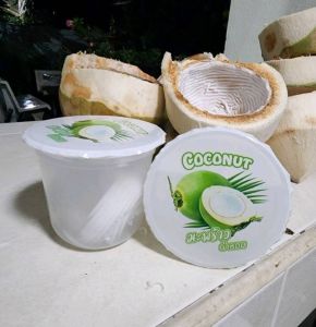 ฟิล์มซ๊ลแก้วลายมะพร้าวน้ำหอม ฟิล์มฝาแก้วพลาสติก ม้วนฟิล์มซีลฝาแก้วชานมไข่มุก CupFilm เกรด A ชนิดเจาะง่าย