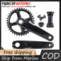 RACEWORK XTR Crankset 1x/2x 170mm Crank 104BCD Chainring 34/36/38T Hollowtech Crankset With BB. 