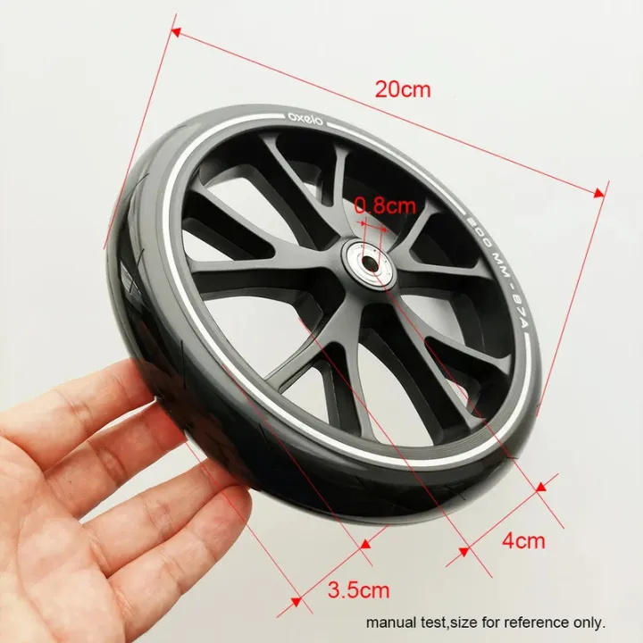 2025Stroller%20Wheel%20Compatible%20OXELO%20Scooter%20Town9%20Town%207%20With%20608%20Bearing%2020CM%20Outer%20Diameter%208Inch%20Shopping%20Cart%20Trolley%20Wheel%20-%20Image%207