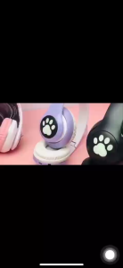 Growntech Z28M Led Cat Headphones Connect to Bluetooth 5.0 with Microphone for Talking Support Aux Port Multi-Function Fm Radio Memory Card 24-Month Warranty