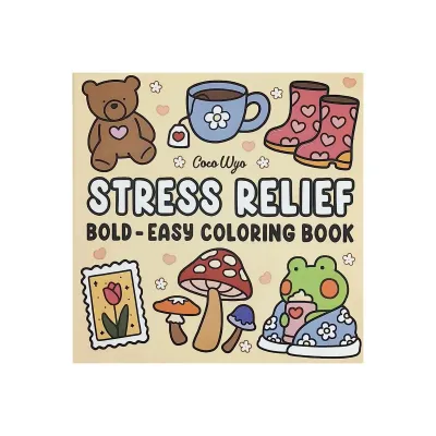【Big savings】 1pc Coco Wyo Stress Relief Coloring Book 22 Thick Paper Pages Bold Designs No Required Ideal for Christmas