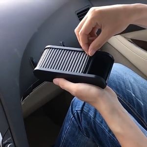 Portable Sliding Open Car Console Storage Box Large Capacity Self-adhesive Coins Case Auto Organizer