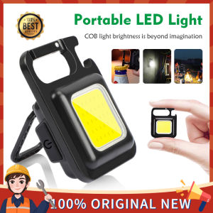 【🇲🇾Stock 】30 COB Rechargeable LED Light Mini Keychain Work Lamp Multifunctional Indoor Outdoor FlashLight Pocket Clip Work Light 500 Lumens Portable High-Brightness Corkscrew Keychain Light LEDCamping Small Light