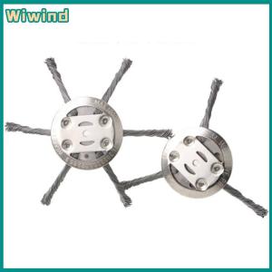 【Wiwind】2 pcs เหล็กลวดล้อหญ้าตัดหญ้าหัวสวนวัชพืชการเปลี่ยนแปรงแปรงหัวคัตเตอร์หัวสำหรับบ้าน brushcutter ที่บ้าน