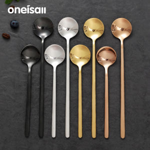 BINCOO Coffee Spoon 304 Stainless Steel Dinner Milk Coffee Powder  Ice-cream Scoop