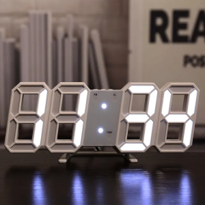 3PCS Digital Clock Wall Decor Smart 3D Alarm Clock Led Kitchen Office Table Desk Alarm Temperature Clock