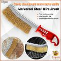 Digeo Steel Wire Brush Multifunctional Cleaning Tool for Metal Derusting Polishing Barbecue. 