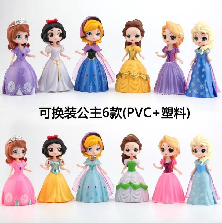 1set Disney Princess toys dolls frozen Elsa Anna Snow White Bella Magic  clip Dress chothes change Figures Dolls Kids Toys for kids Pvc Material  Dolls - Lazada | Lazada