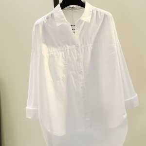 (Sseolshop X Arsya) Laluna kemeja wanita viral putih lengan panjang / baju kantor wanita bahan crinkle airflow warna putih ukuran M L XL XXL Jumbo