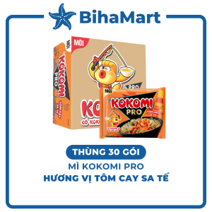 [THÙNG 30 GÓI] - MASAN - Mì Kokomi Pro Tôm cay sa tế Mì Kokomi Pro hương vị tôm cay sa tế Mì tôm cay sa tế Kokomi Pro (75g/gói)