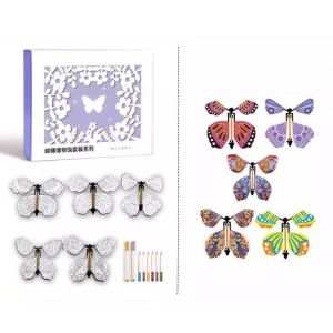 Butterfly Handmade Set Of Painted Art Cards - Childrens Gift Wedding Decoration Items Outdoor Toys