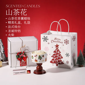 Quà Giáng Sinh cho Bạn Gái Hộp Quà Nến Thơm Hoa Trà Quà Giáng Sinh Cao Cấp